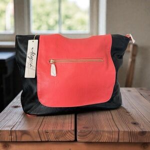 Brand new large Coral and Black Women's Bag